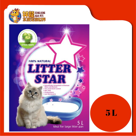 LITTER STAR CRYSTAL CAT LITTER GREEN APPLE 5L