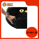 BLACK CAT CUSHION 60CM