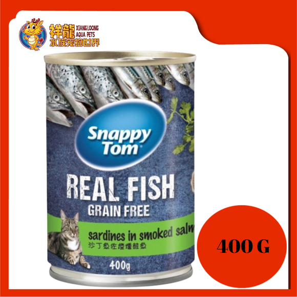 SNAPPY TOM SARDINES IN SMOKED SALMON JELLY 400G