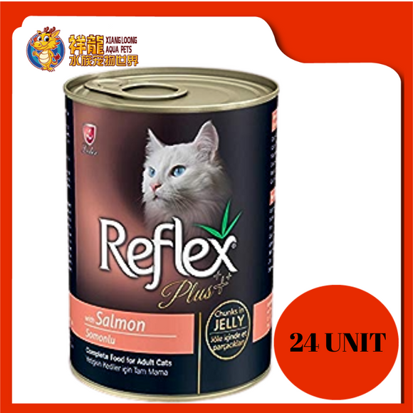 REFLEX PLUS SALMON WITH CHUNK IN JELLY 400G X 24 UNIT