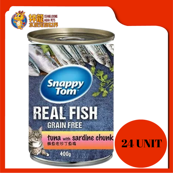 SNAPPY TOM TUNA WITH SARDINES 400G X 24UNIT