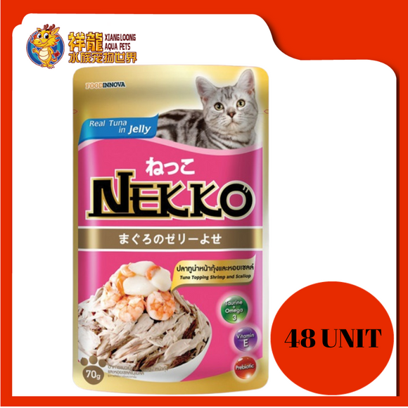 NEKKO TUNA TOPPING SHRIMP & SCALLOP 70G X 48UNIT