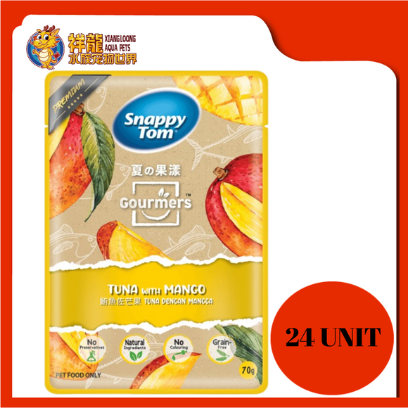 SNAPPY TOM GOURMERS TUNA WITH MANGO 24X70G