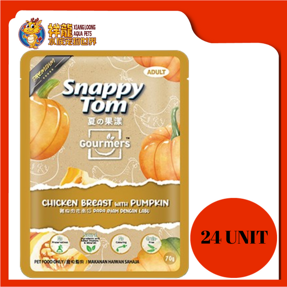 SNAPPY TOM GOURMERS CHICKEN & PUMPKIN 24X70G