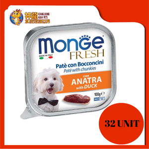 MONGE TRAY FRESH DUCK 100G X 32UNIT