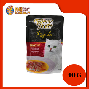 FANCY FEAST BROTHS BONITO , SURIMI & ANCHOVIES 40G (48XRM2.95)