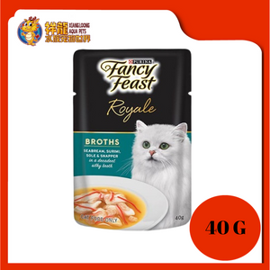 FANCY FEAST BROTHS SEABREAM , SURIMI , SOLE & SNAPPER 40G (48XRM2.95)