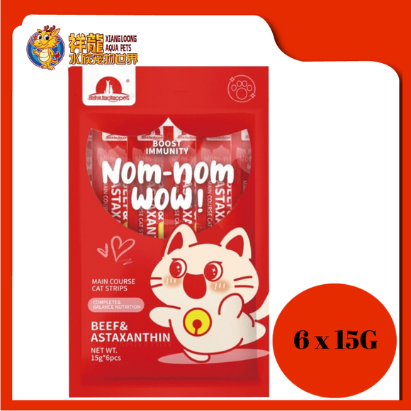 NOM NOM WOW CREAMY [BEEF + AXTAXANTHIN] 6x15G