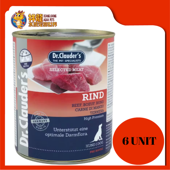 DR CLAUDER'S MEAT BEEF PRE BIOTIC 800G X 6UNIT