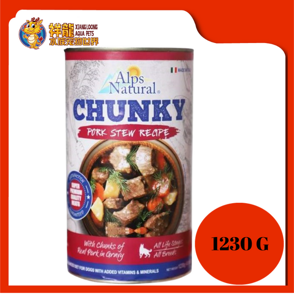 ALPS NATURAL CHUNK PORK DOG CAN FOOD 1230G