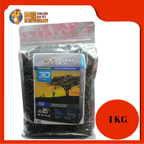 CHUNKBIT GROWTH 30 CHICKEN & SALMON 1KG REPACK