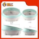 ROUND LITTER TRAY WITH COVER 49CM x 45CM x 22CM [CAT TOILET]