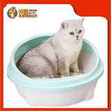 ROUND LITTER TRAY WITH COVER 49CM x 45CM x 22CM [CAT TOILET]