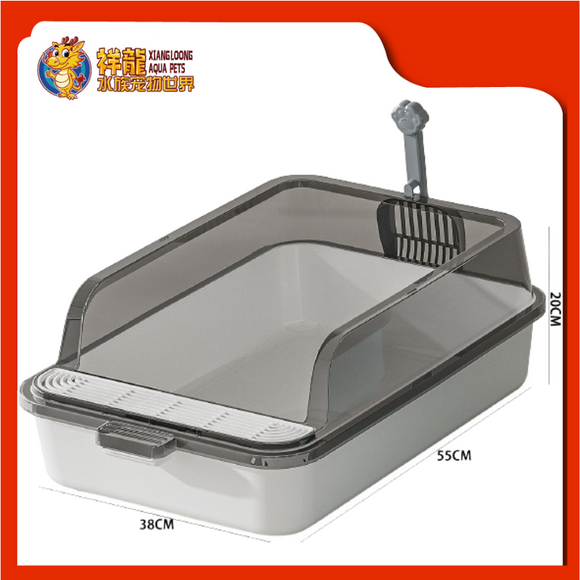 CAT LITTER TRAY WITH SCOOP DGL-E01-XL