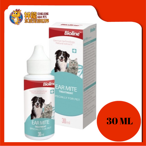 BIOLINE EAR MITE TREATMENT DOG/CAT 30ML 2190