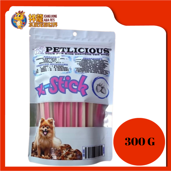 PETLICIOUS X-STICK STRAWBERRY 300GM