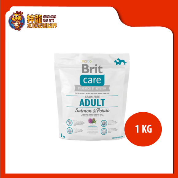 BRIT CARE GRAIN FREE ADULT SALMON & POTATO 1KG