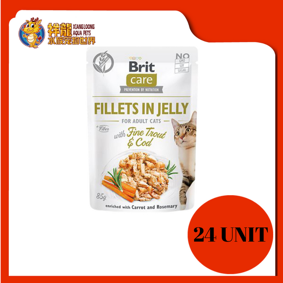 BRIT CARE JELLY FINE TROUT & COD 24X85G