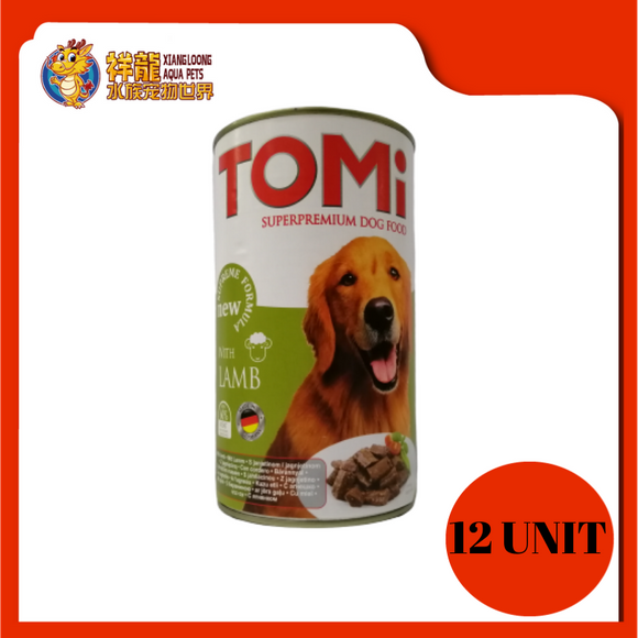 TOMI CAN FOOD WITH LAMB 1200G (RM9.41 X 12 UNIT)