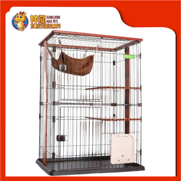 [BX]CAGE JYC852 W 2 TRAY,CAT DOOR & HAMMOCK