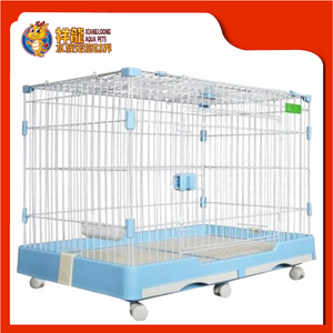 [CF] PET CAGE W PVC BASE & ROLLER 92*59*67CM