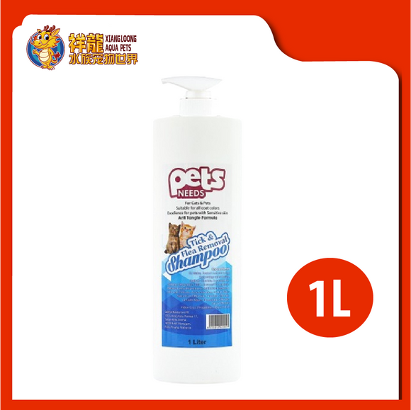 PETS NEEDS TICK & FLEA SHAMPOO 1L