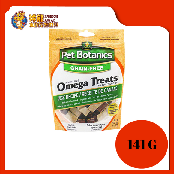 PET BOTANICS OMEGA TREATS DUCK 5OZ 141G WITH COD FISH & SWEET POTATO